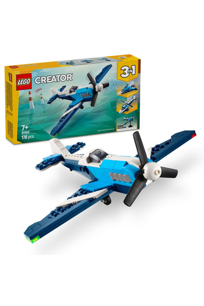 ® Creator 3’ü 1 Arada Uçak: Yarış Uçağı 31160 - 7+ Çocuklar için Yaratıcı Oyuncak Yapım Seti (178P)