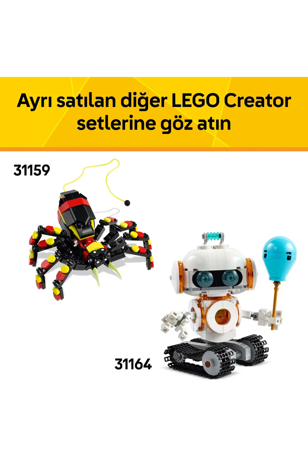 ® Creator 3’ü 1 Arada Uçak: Yarış Uçağı 31160 - 7+ Çocuklar için Yaratıcı Oyuncak Yapım Seti (178P)