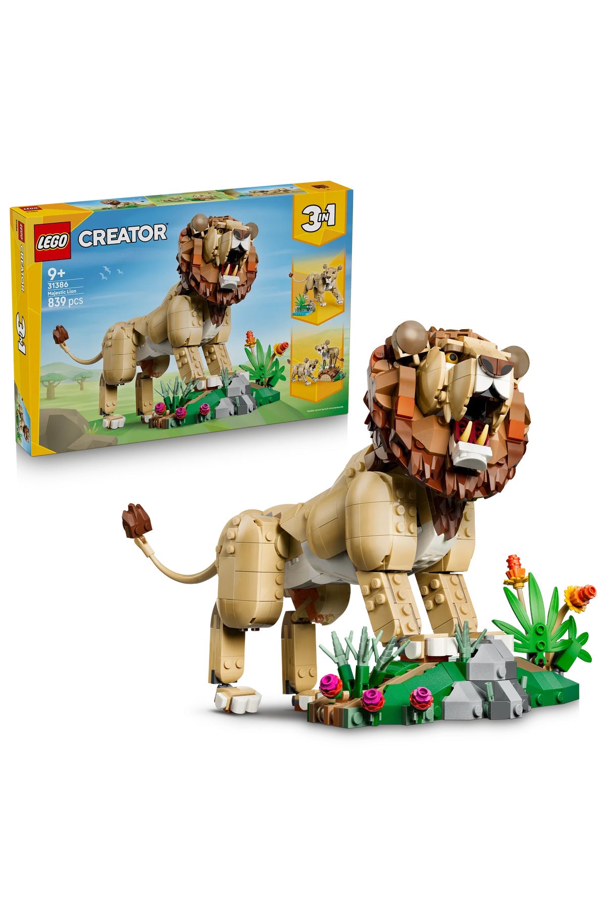 LEGO Creator 3’ü 1 Arada Vahşi Hayvanlar: Görkemli Aslan 31386