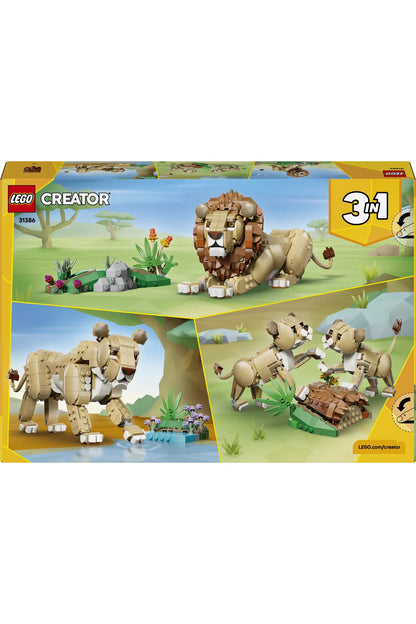 LEGO Creator 3’ü 1 Arada Vahşi Hayvanlar: Görkemli Aslan 31386