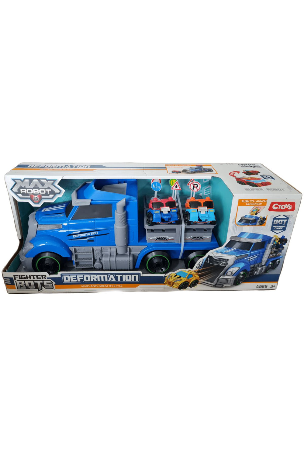 ctoy CTOYS Taşıyıcı Tır Ve Robota Dönüşüne Mini Araçlar Mavi