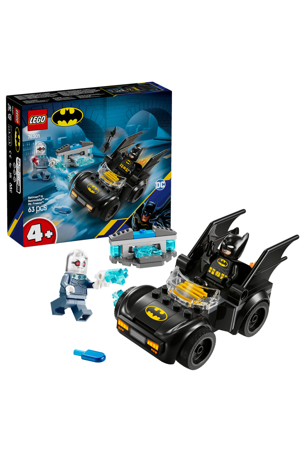 ® DC Batman™: Batman ve Batmobile™, Mr. Freeze™’e Karşı 76301 - 4+ Yaratıcı Oyuncak Yapım Seti (63P)