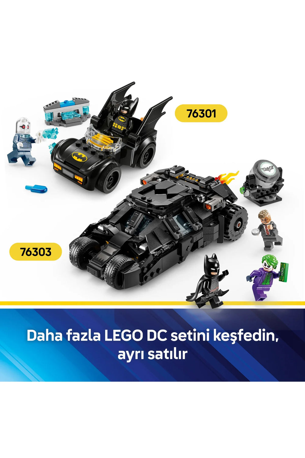 ® DC Batman™: Batman ve Batmobile™, Mr. Freeze™’e Karşı 76301 - 4+ Yaratıcı Oyuncak Yapım Seti (63P)