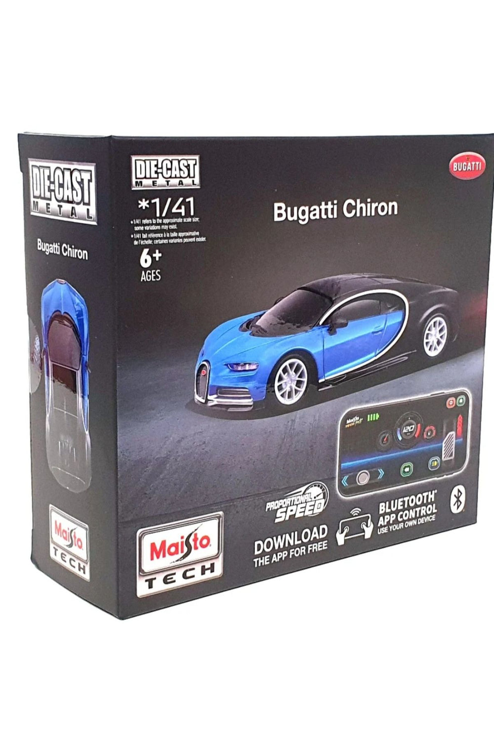 MAİSTO 1:41 ölçek BUGATTİ CHİRON BLUETOOTH CONTROLLU KUMANDALI METAL ARABA