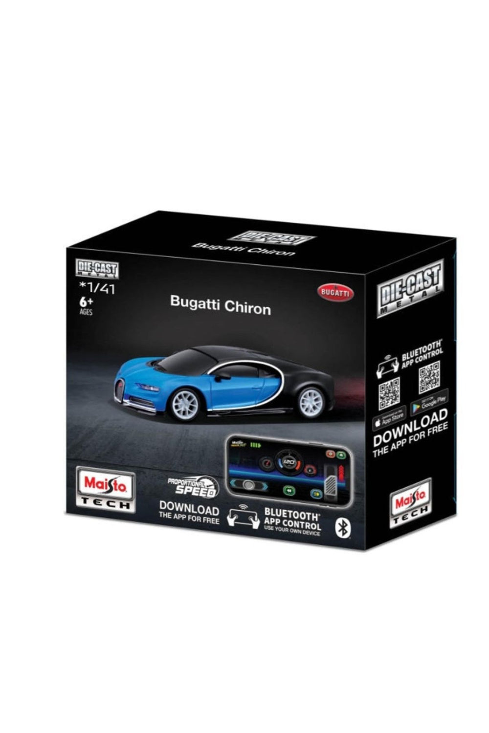 MAİSTO 1:41 ölçek BUGATTİ CHİRON BLUETOOTH CONTROLLU KUMANDALI METAL ARABA