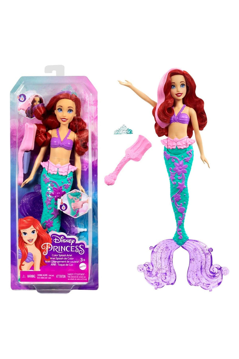 Disney Prenses Muhteşem Renk Değiştiren Saçlı Deniz Kızı Ariel HLW00