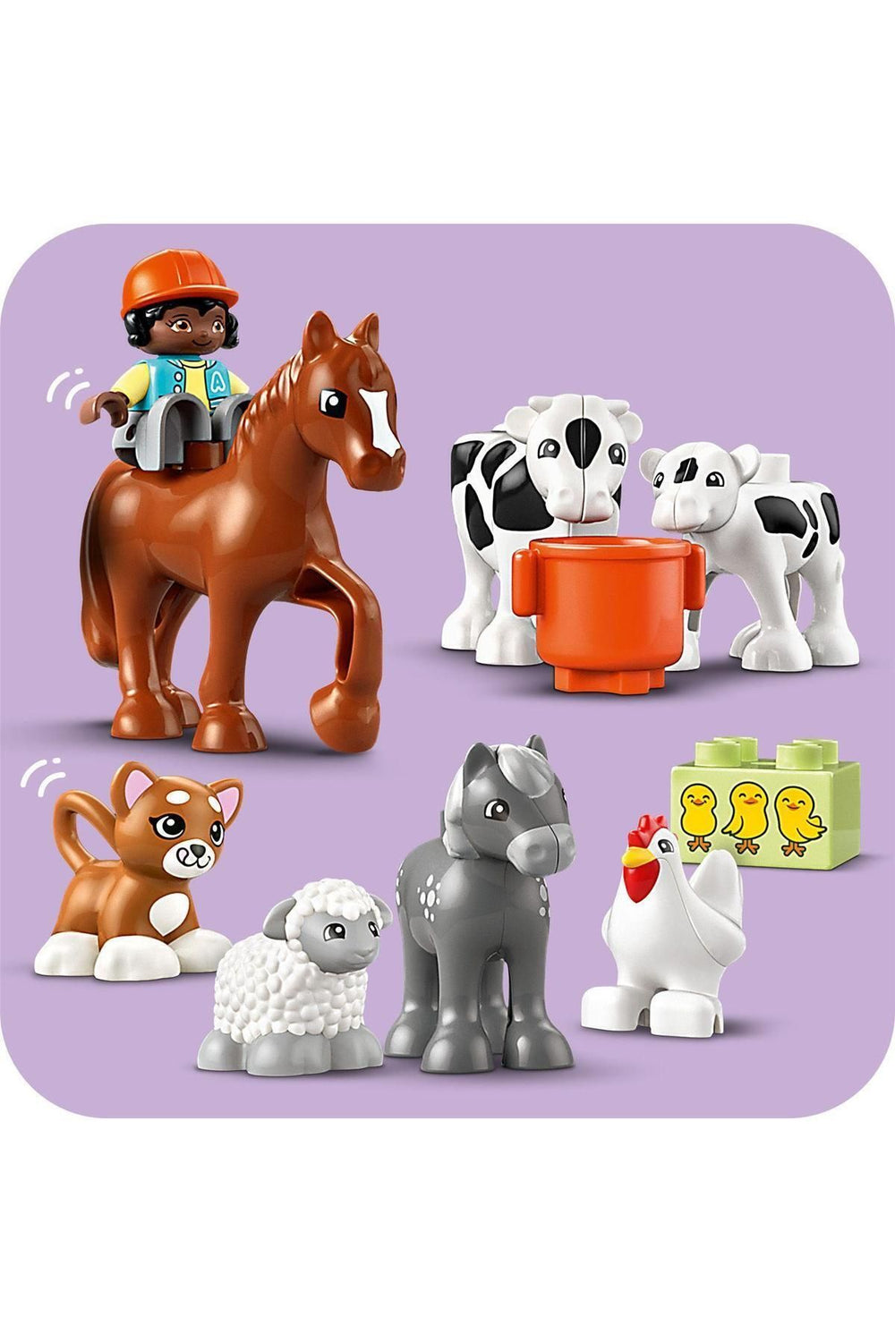 ® DUPLO® Kasabası Çiftlikte Hayvanların Bakımı 10416- 2 Yaş ve Üzeri İçin Yapım Seti (74 Parça)