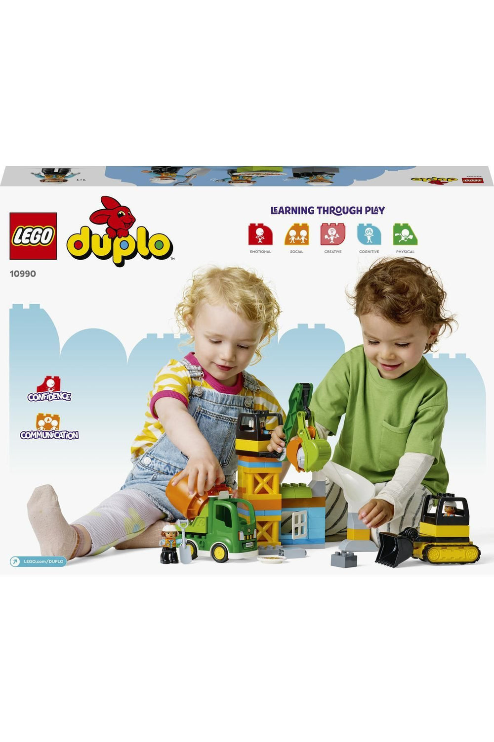 ® DUPLO® Kasabası İnşaat Sahası 10990 - 2 Yaş ve Üzeri için Oyuncak Yapım Seti (61 Parça)