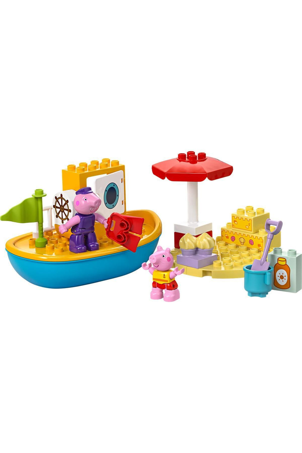 ® DUPLO® Peppa Pig Tekne Gezisi 10432 - 2 Yaş ve Üzeri Çocuklar için Yapım Seti (23 Parça)