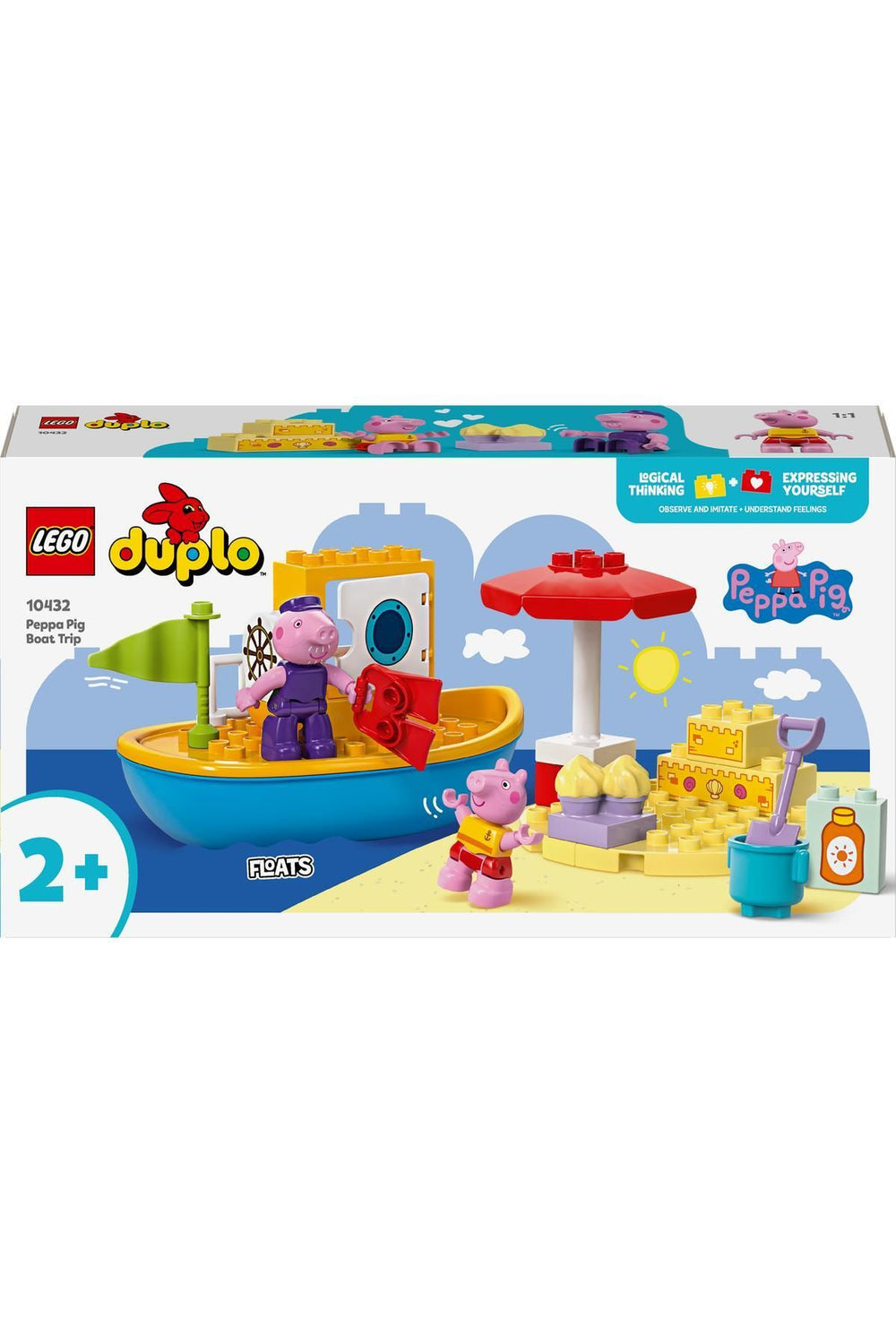 ® DUPLO® Peppa Pig Tekne Gezisi 10432 - 2 Yaş ve Üzeri Çocuklar için Yapım Seti (23 Parça)