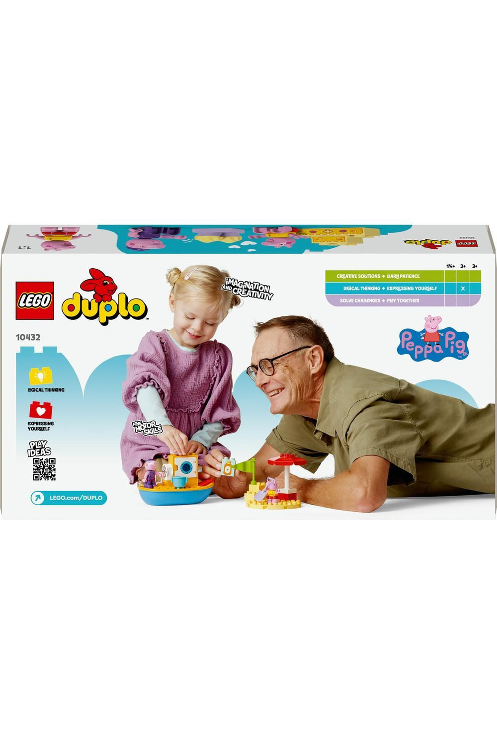 ® DUPLO® Peppa Pig Tekne Gezisi 10432 - 2 Yaş ve Üzeri Çocuklar için Yapım Seti (23 Parça)