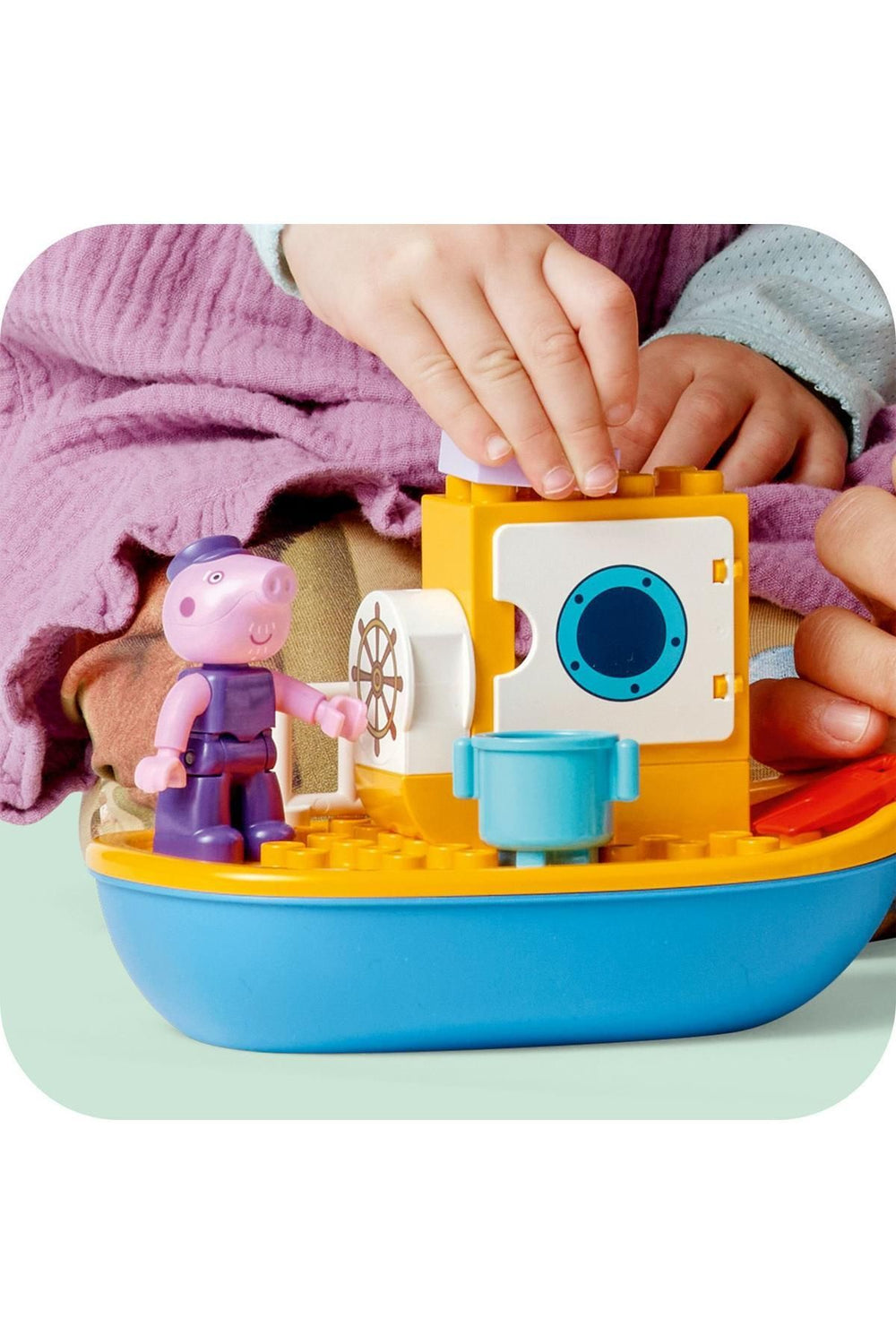® DUPLO® Peppa Pig Tekne Gezisi 10432 - 2 Yaş ve Üzeri Çocuklar için Yapım Seti (23 Parça)