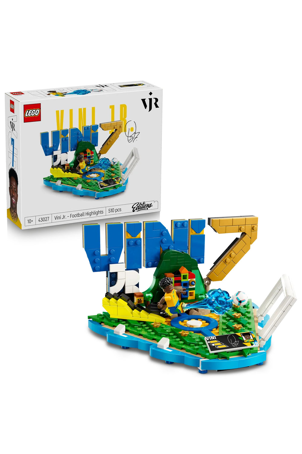 ® Editions Vini Jr. – Unutulmaz Futbol Anları 43027 - 10+ için Oyuncak Yapım Seti (510 Parça)