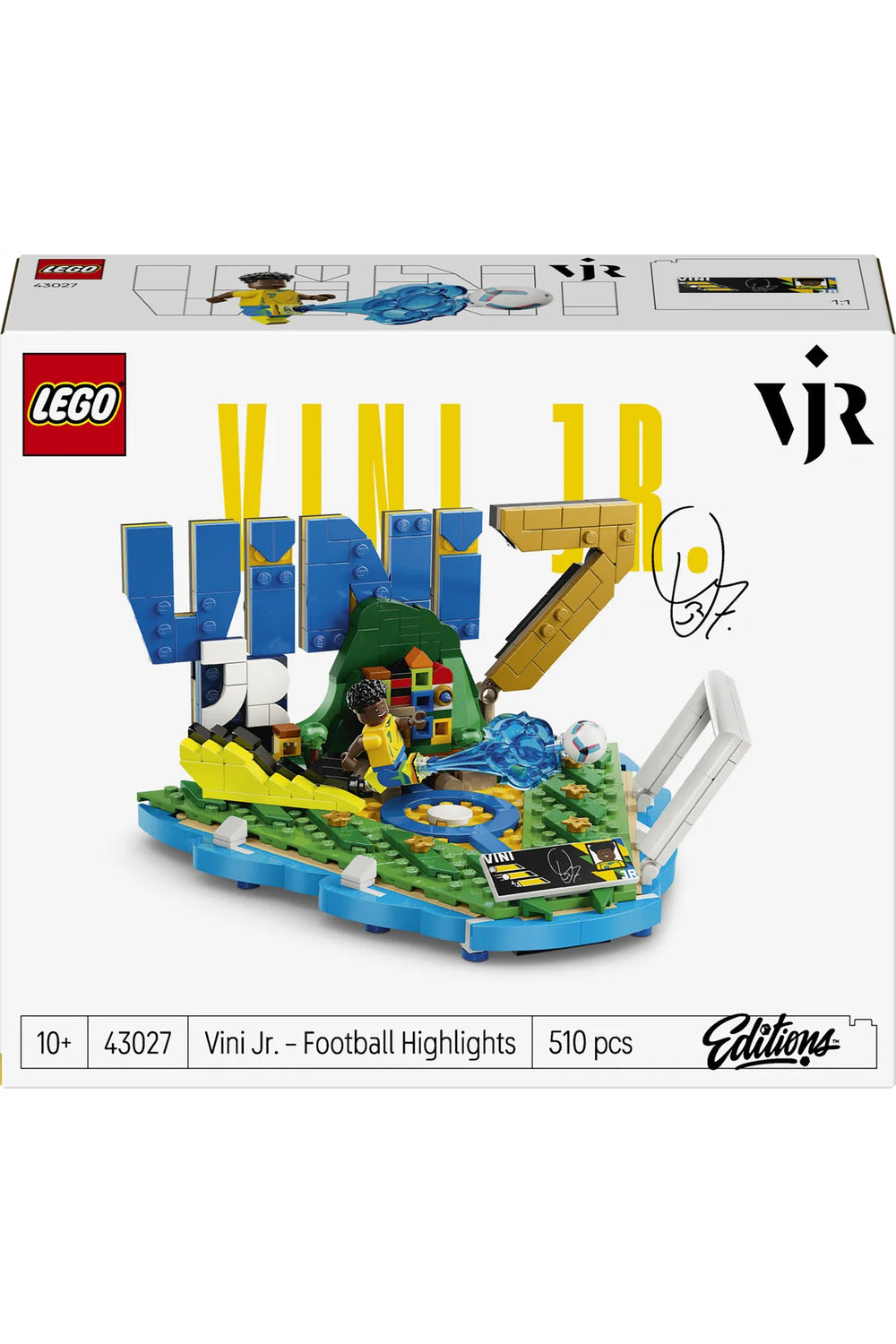® Editions Vini Jr. – Unutulmaz Futbol Anları 43027 - 10+ için Oyuncak Yapım Seti (510 Parça)