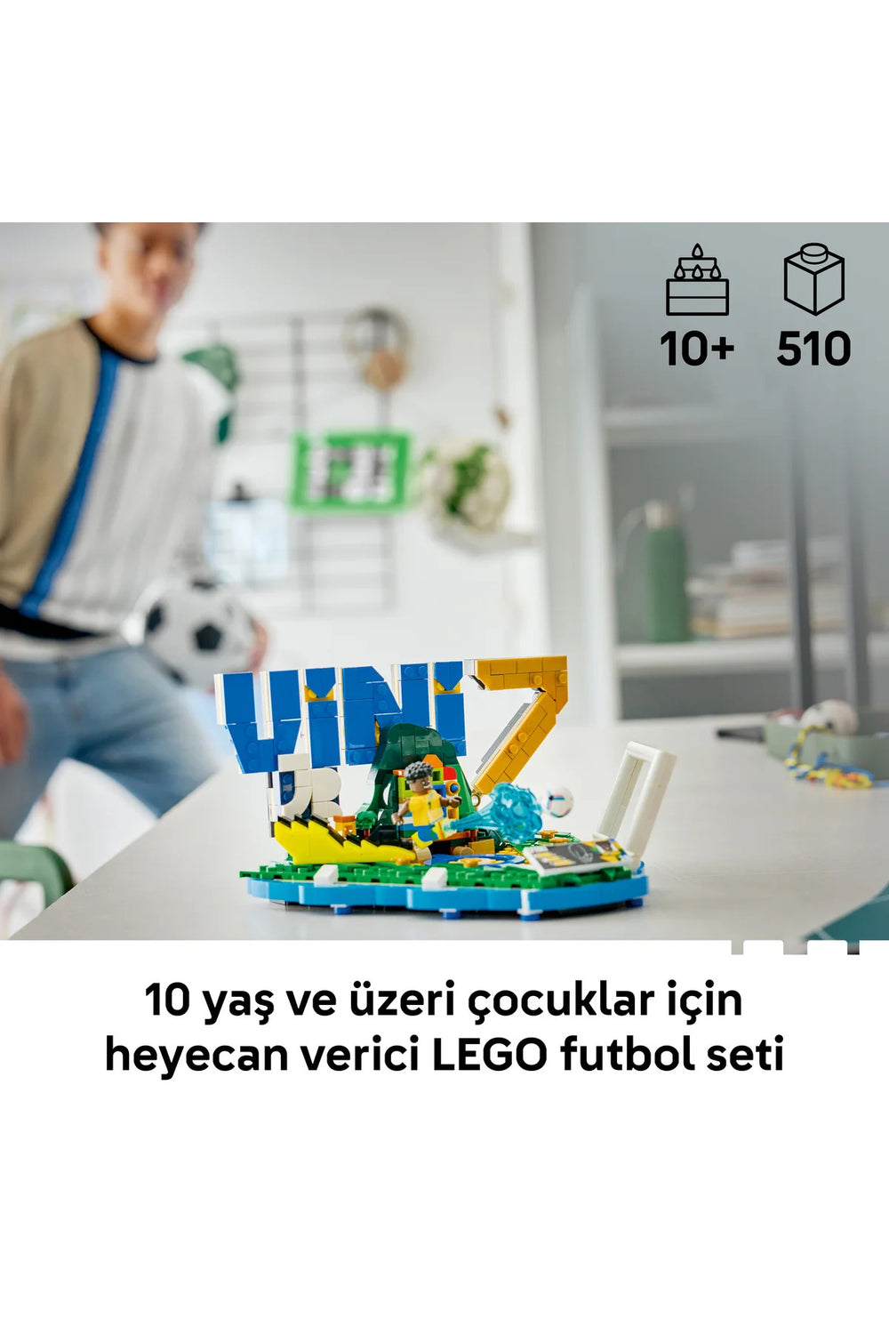 ® Editions Vini Jr. – Unutulmaz Futbol Anları 43027 - 10+ için Oyuncak Yapım Seti (510 Parça)