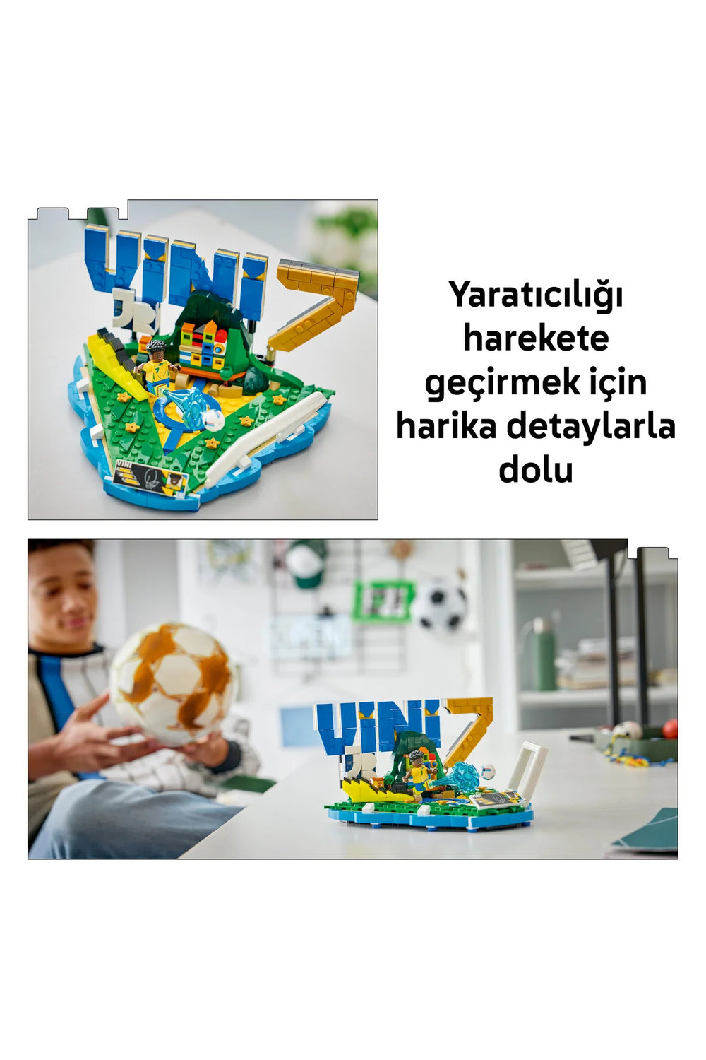 ® Editions Vini Jr. – Unutulmaz Futbol Anları 43027 - 10+ için Oyuncak Yapım Seti (510 Parça)