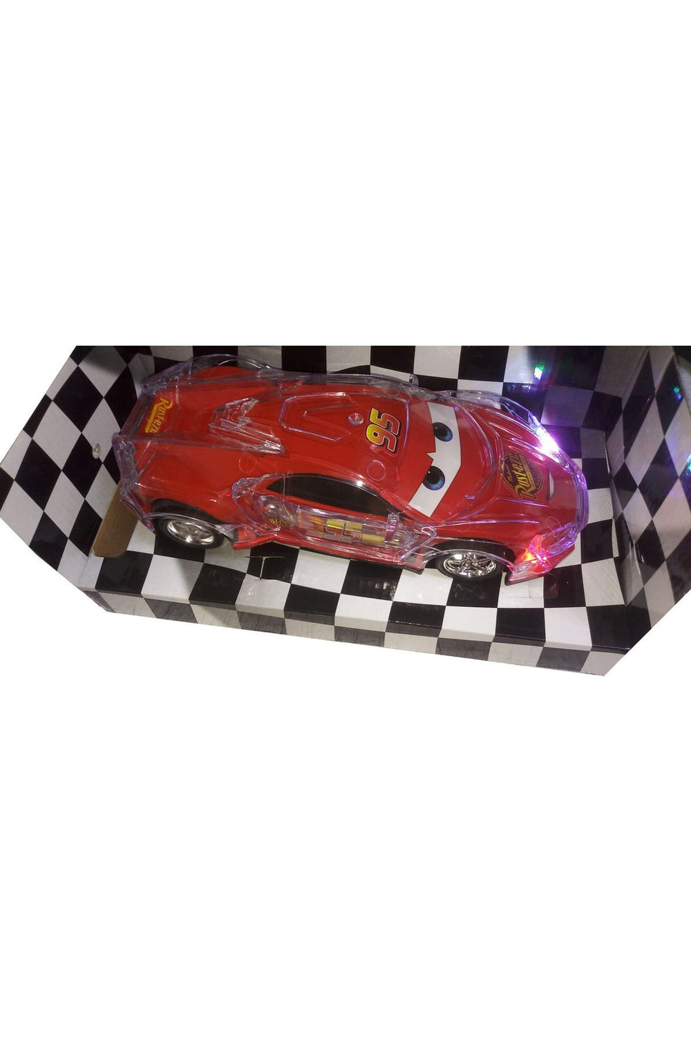 .farları Yanan Işıklı Şimşek Mekkuin. Pilli Şeffaf Racing Araba