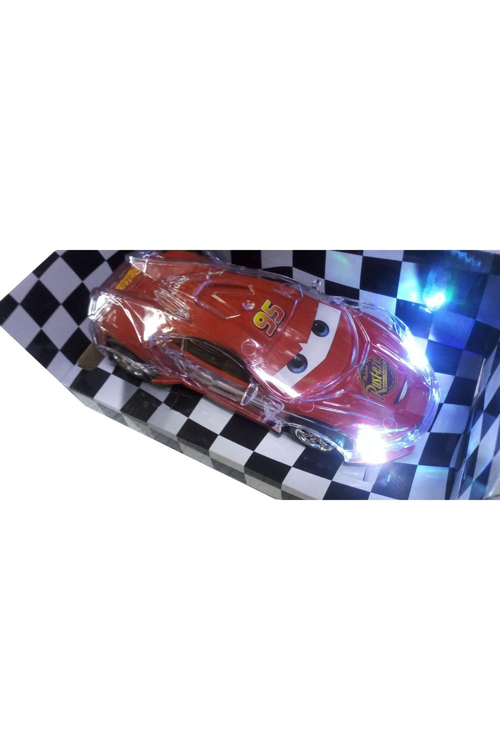 .farları Yanan Işıklı Şimşek Mekkuin. Pilli Şeffaf Racing Araba