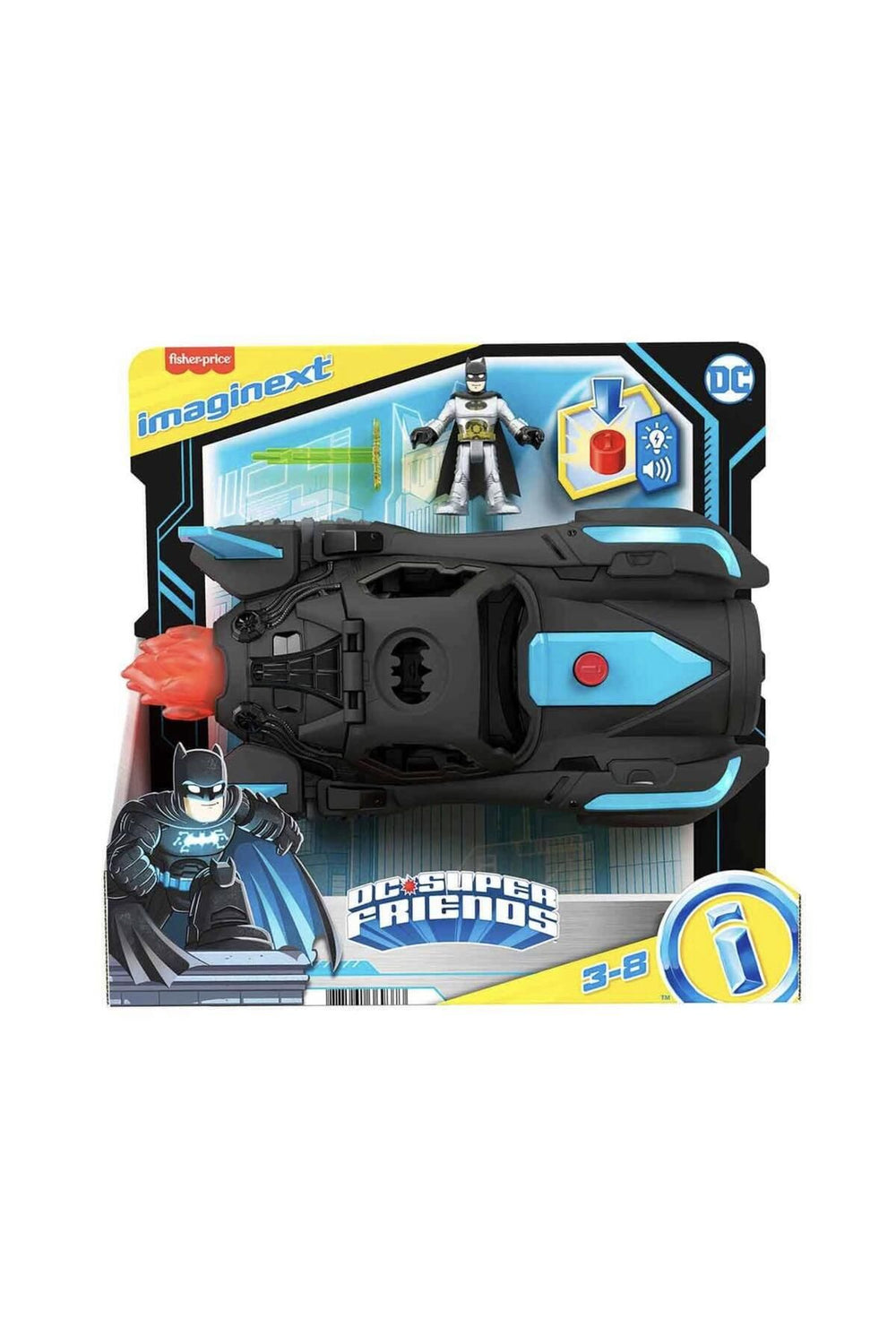 Fisher Price Dc Super Friends Batmobil Hgx96