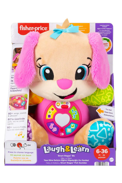 Fisher-Price Eğlen ve Öğren Yaşa Göre Gelişim Köpekçiğin Kız Kardeşi, müzikli, bebek oyuncağı JFD34