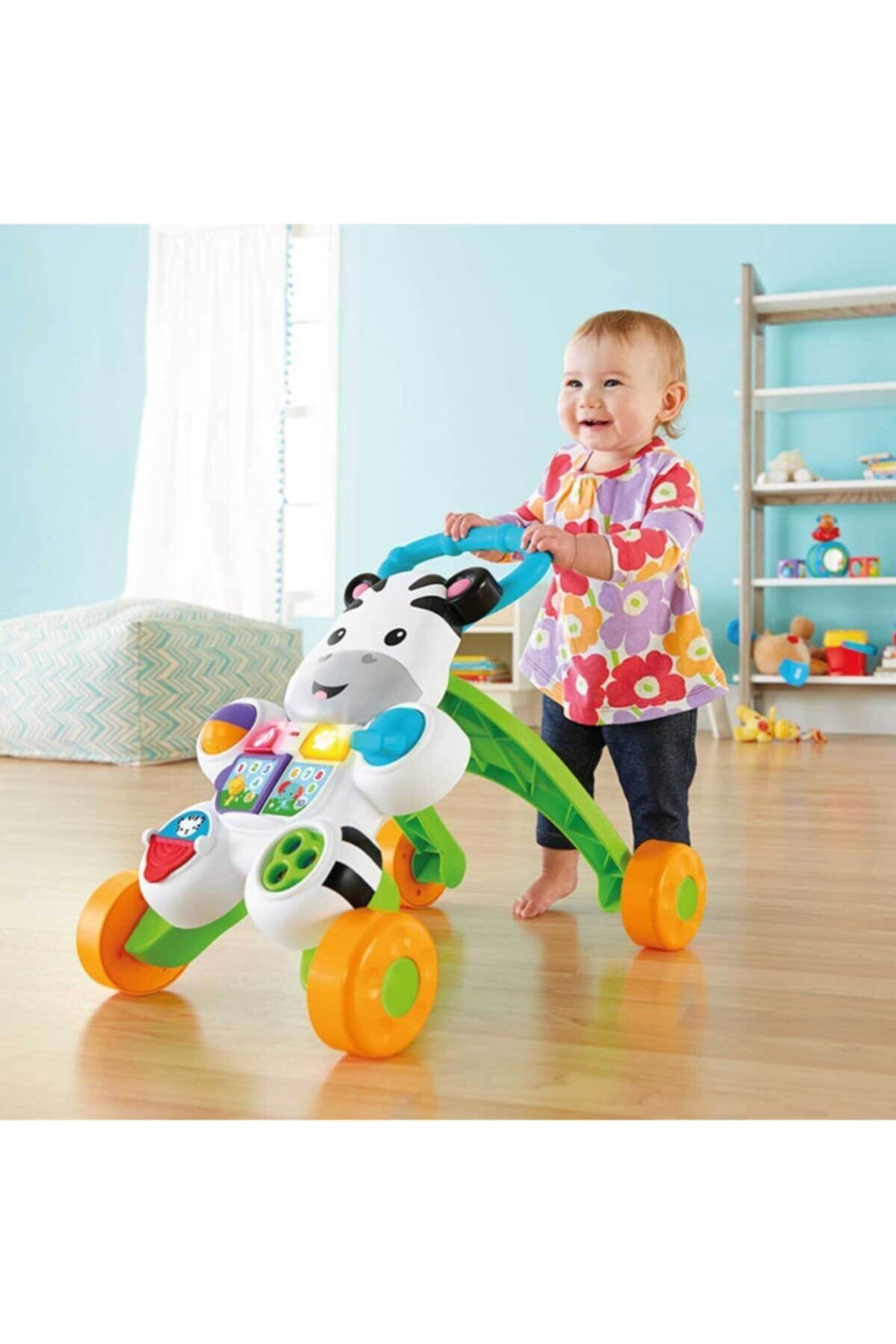FISHER PRICE Fisher-Price Melodili Zebra Yürüteç Yürüme Yardımcısı DLD80
