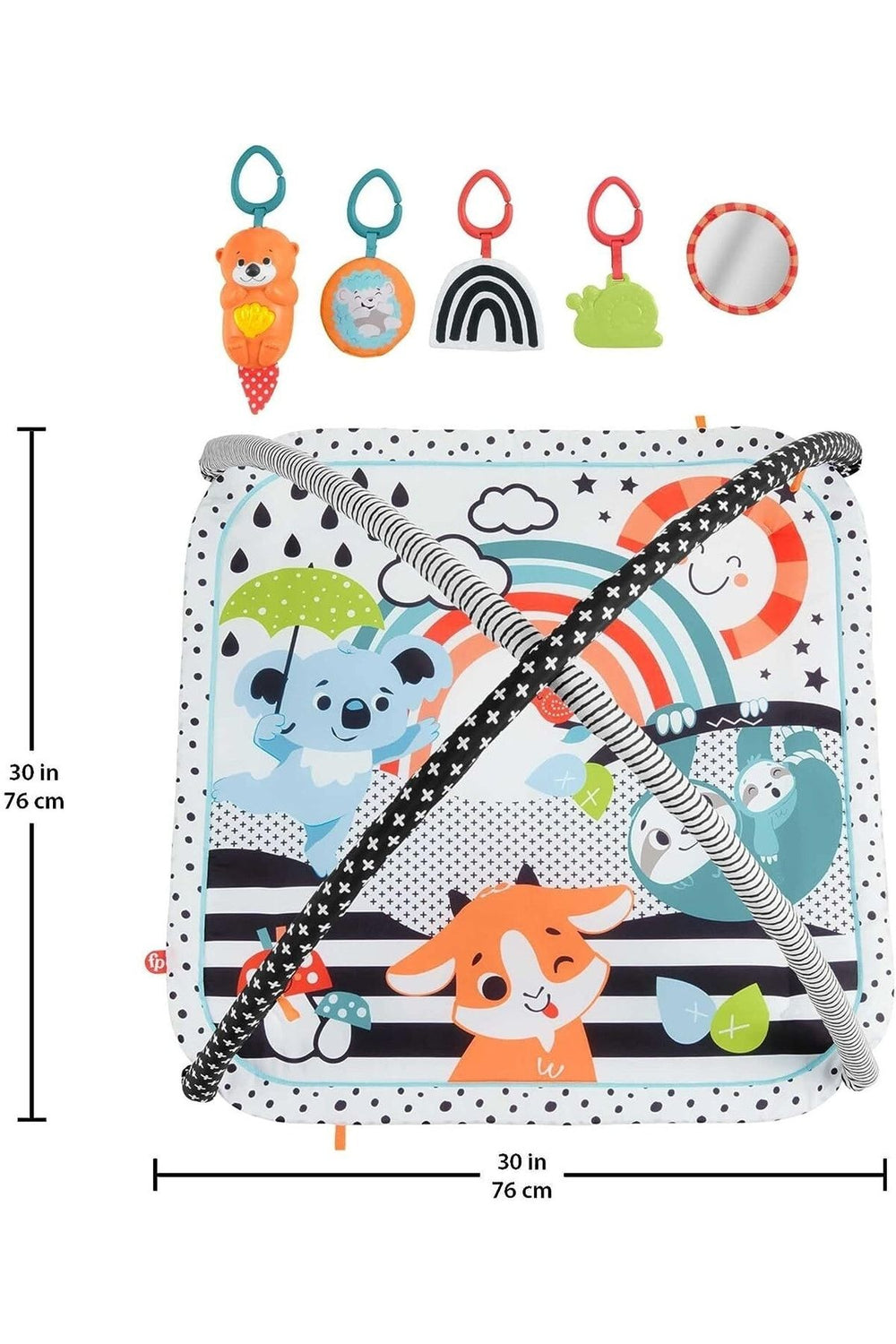 FISHER PRICE Fisher-price, Neşeli Hayvanlar 3ü1 Arada Jimnastik Merkezi Hbp41