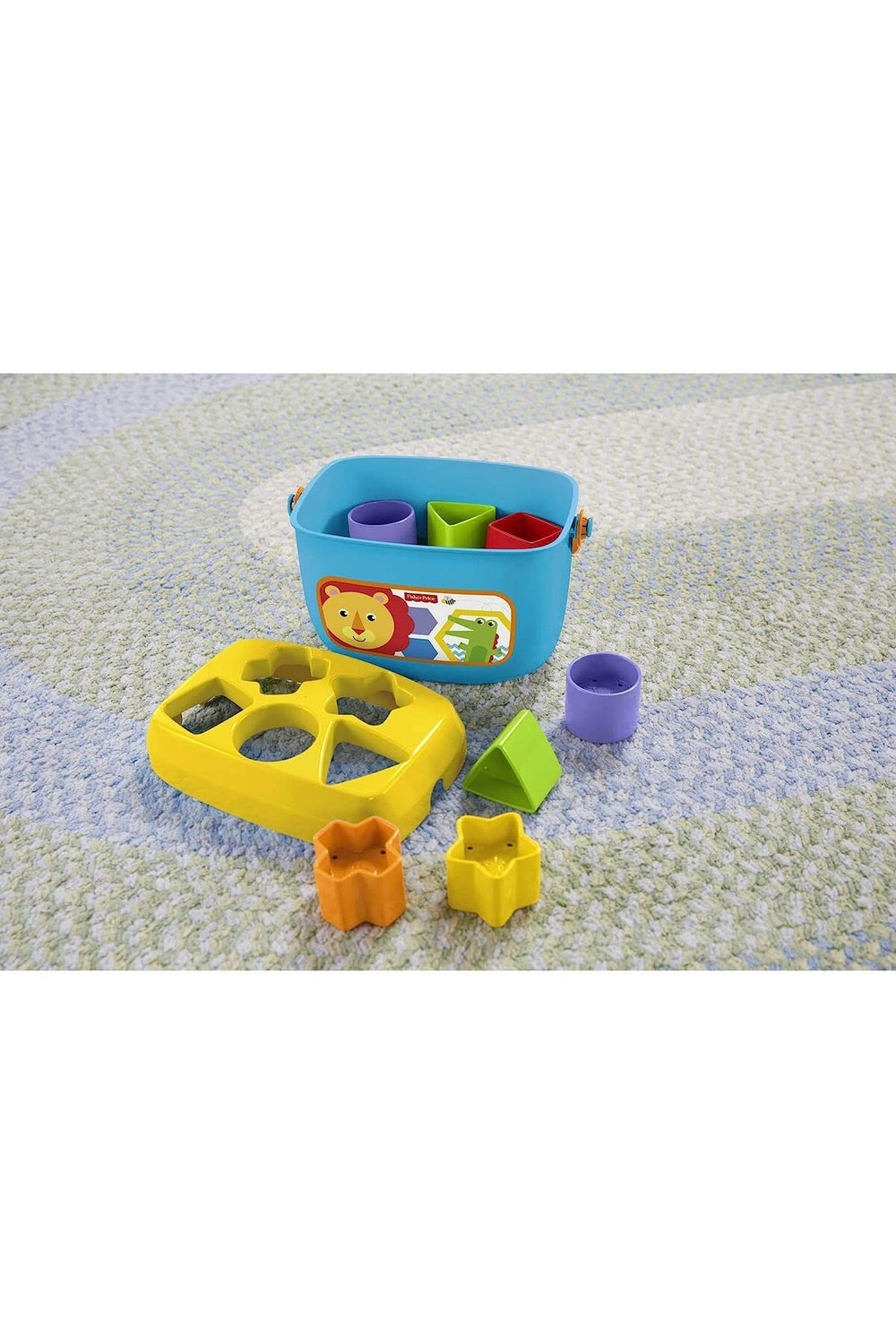 FISHER PRICE Fisher-Price Renkli Bloklar - Kova ve 10 Adet Blok Yerleştirme Oyunu FFC84