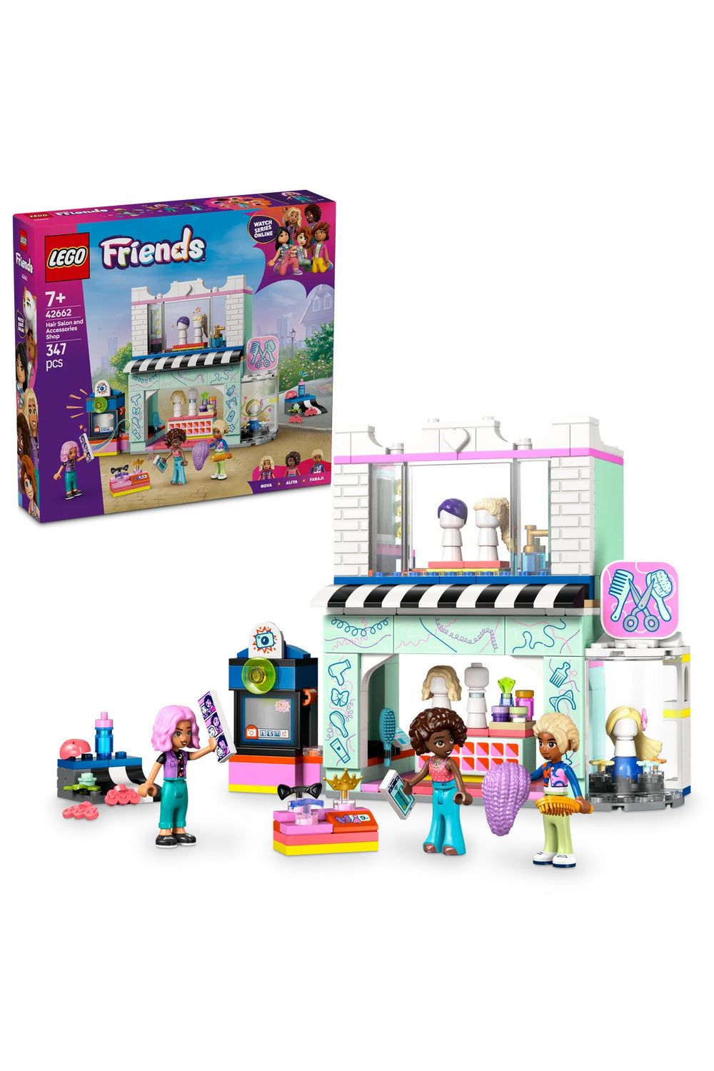 ® Friends Kuaför ve Aksesuar Mağazası 42662 - 7+ Çocuklar için Yaratıcı Oyuncak Yapım Seti (347P)