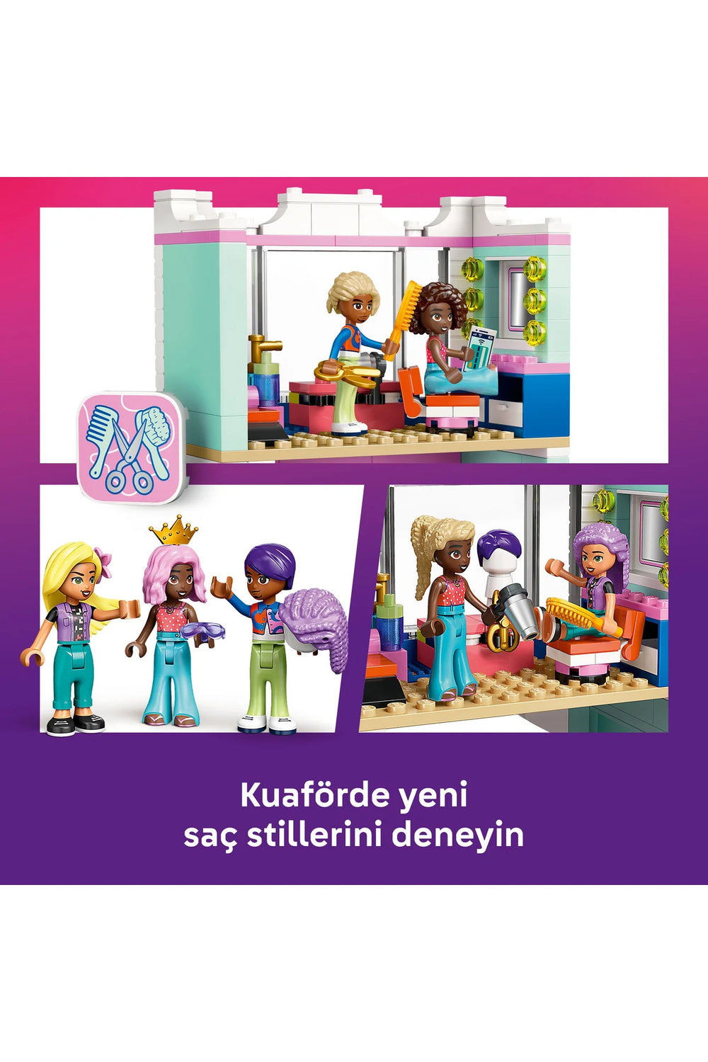 ® Friends Kuaför ve Aksesuar Mağazası 42662 - 7+ Çocuklar için Yaratıcı Oyuncak Yapım Seti (347P)