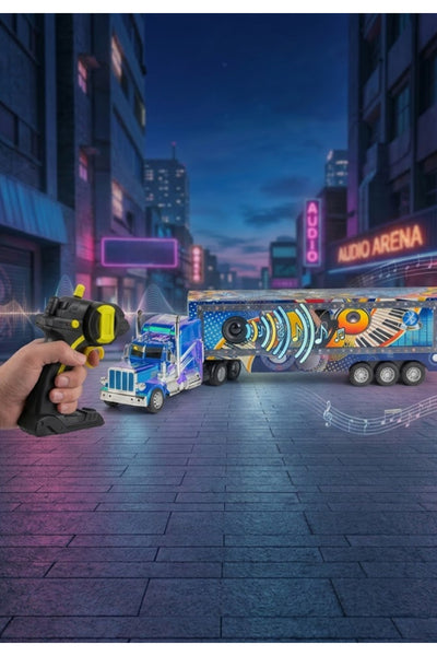 Full Fonksiyon Şarj Edilebilir Işıklı Müzikli Bluetooth'lu RC Sound Truck Uzaktan Kumandalı Tır