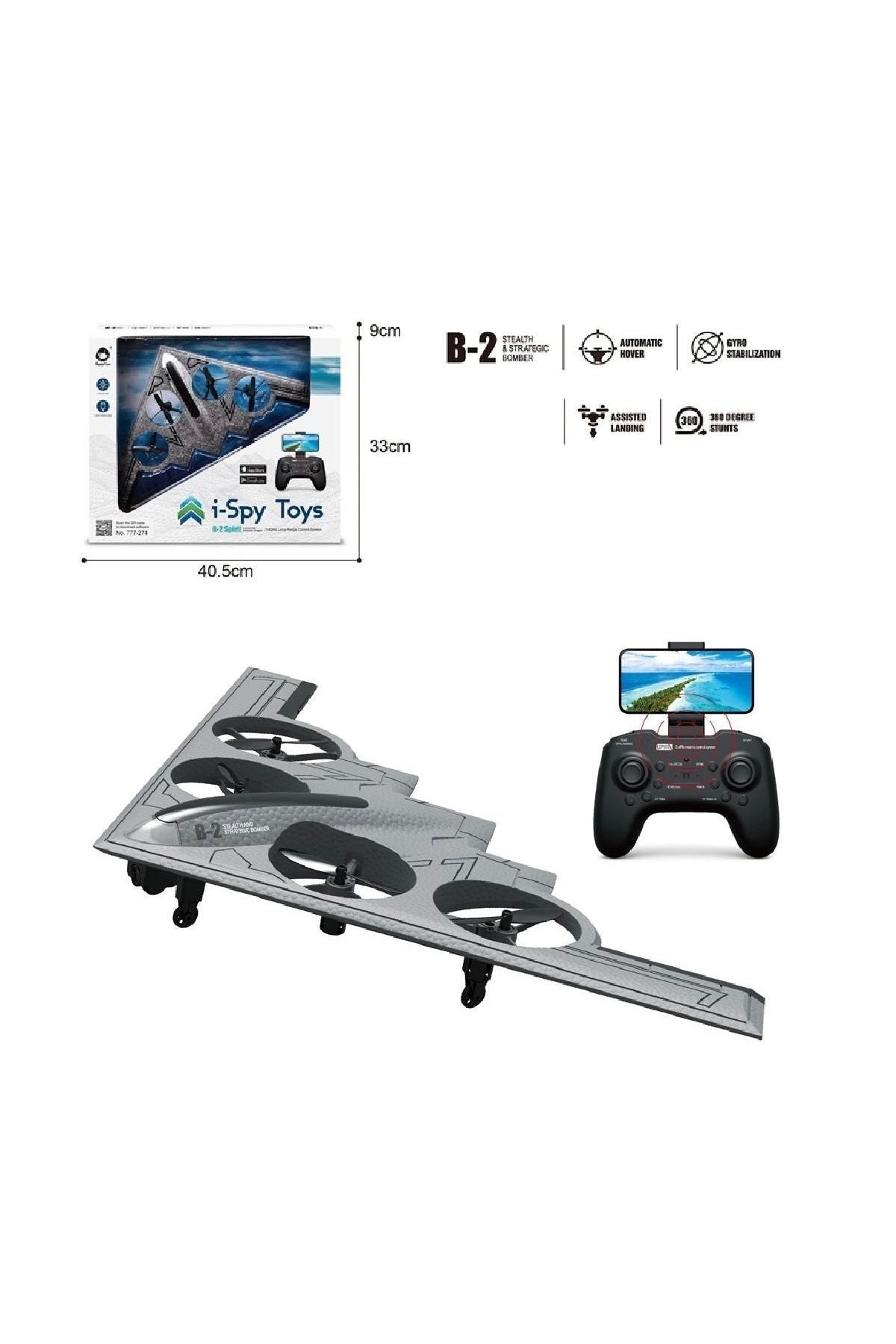 Gl-777-275 Uzaktan Kumandalı Full Fonksiyon 2.4g Şarjlı Kameralı Quadcopter Iha