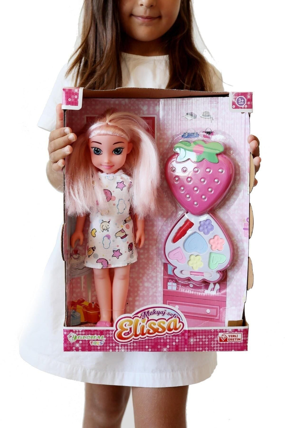 Global Toys Elissa Türkçe Konuşan Makyaj Setli Oyuncak Et Bebek
