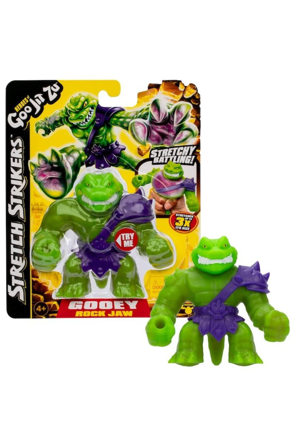 Goo Jit Zu Stretch Strikers Esnek Uzayan Yumuşak Tekli Figür Paket - Rock Jaw