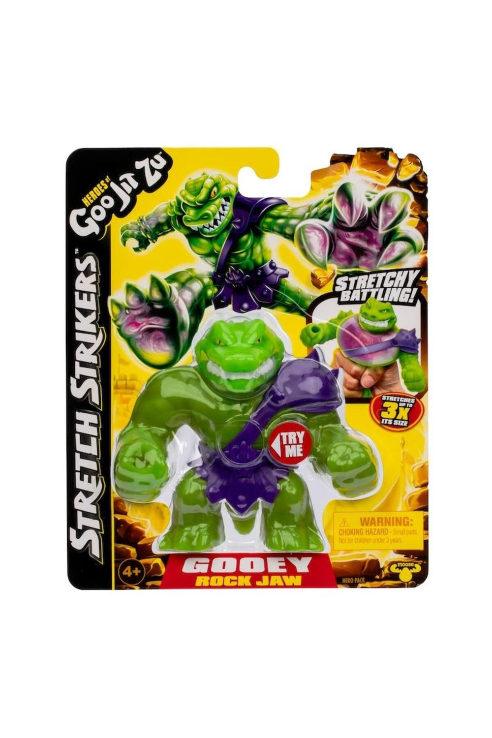 Goo Jit Zu Stretch Strikers Esnek Uzayan Yumuşak Tekli Figür Paket - Rock Jaw