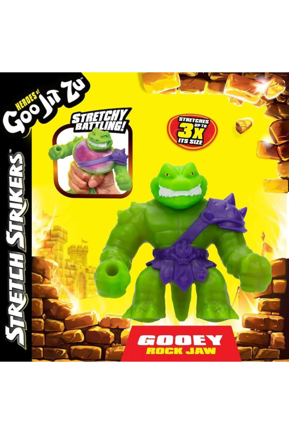 Goo Jit Zu Stretch Strikers Esnek Uzayan Yumuşak Tekli Figür Paket - Rock Jaw