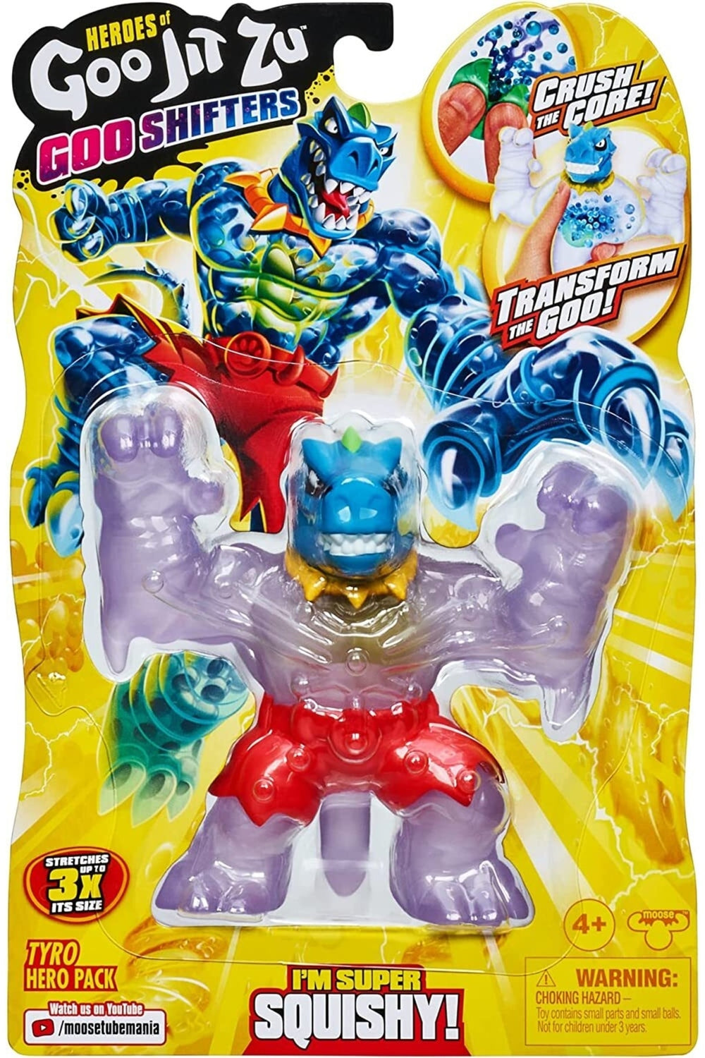Goo Shifters Tyro Hero Pack. Super Stretchy, Super Squishy Goo Filled Toy With