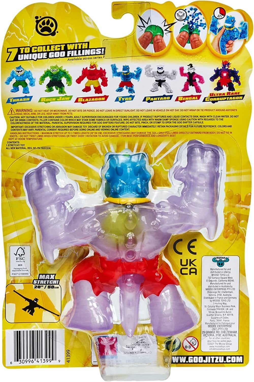 Goo Shifters Tyro Hero Pack. Super Stretchy, Super Squishy Goo Filled Toy With