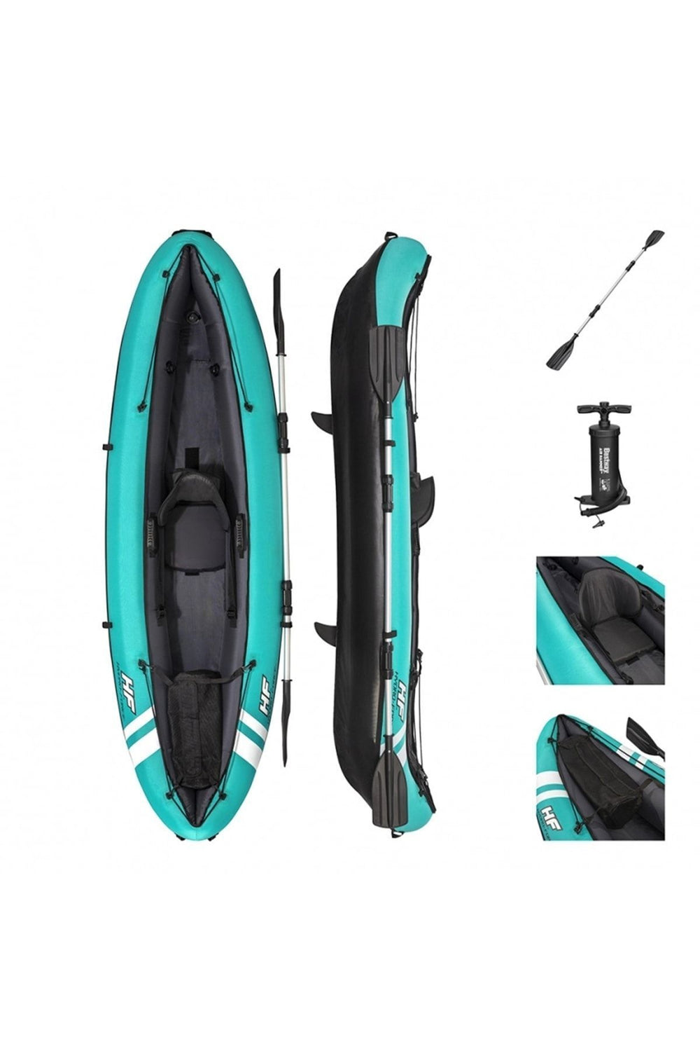 Hydro-force Venture X1 Kayak Tek Kişilik Şişme Kano Set Turkuaz