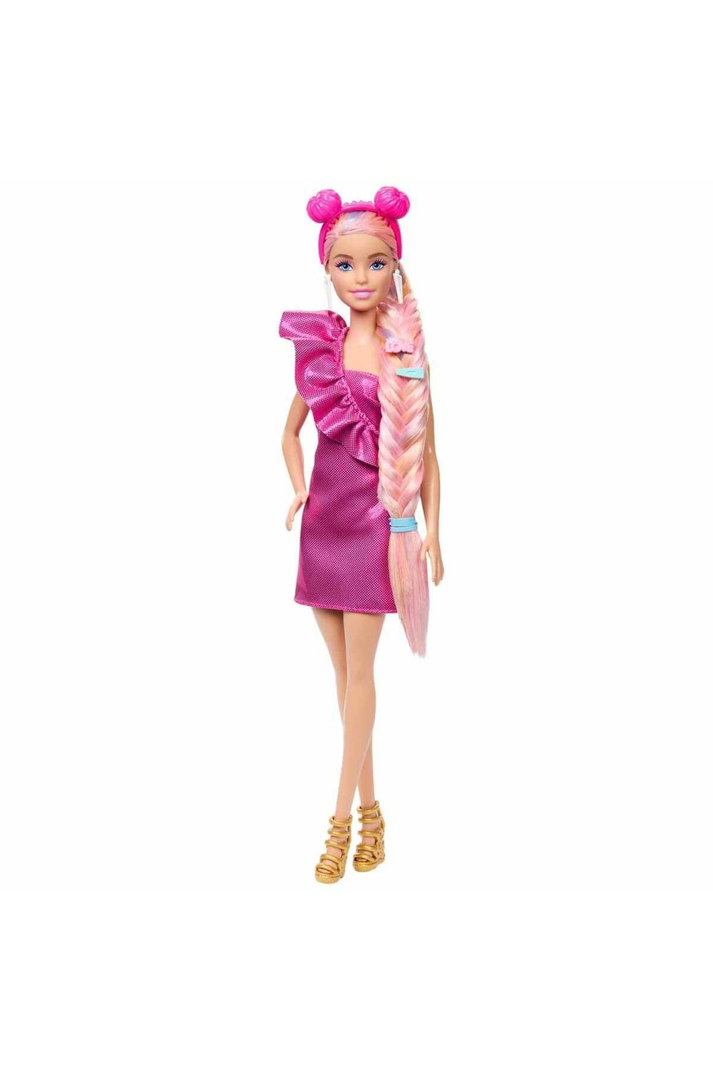 JDC85 Barbie Upuzun Muhteşem Saçlı Bebekler Pembe Saçlı Bebek