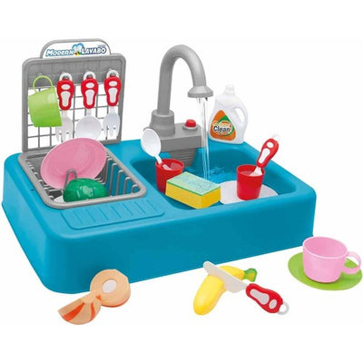 Kayyum Modern Mutfak Lavabo Seti Mavi 25 Parça 7021
