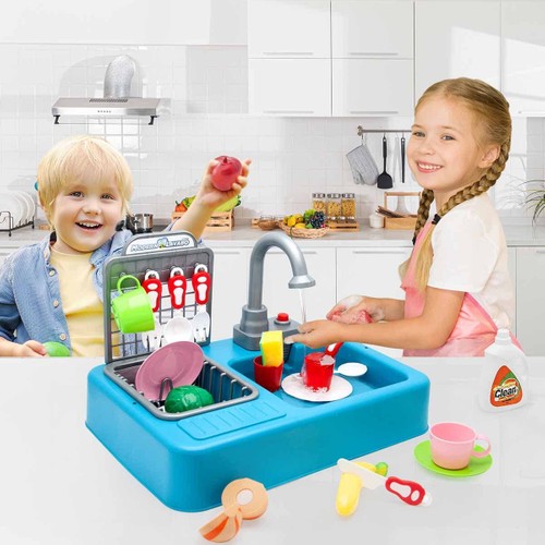 Kayyum Modern Mutfak Lavabo Seti Mavi 25 Parça 7021