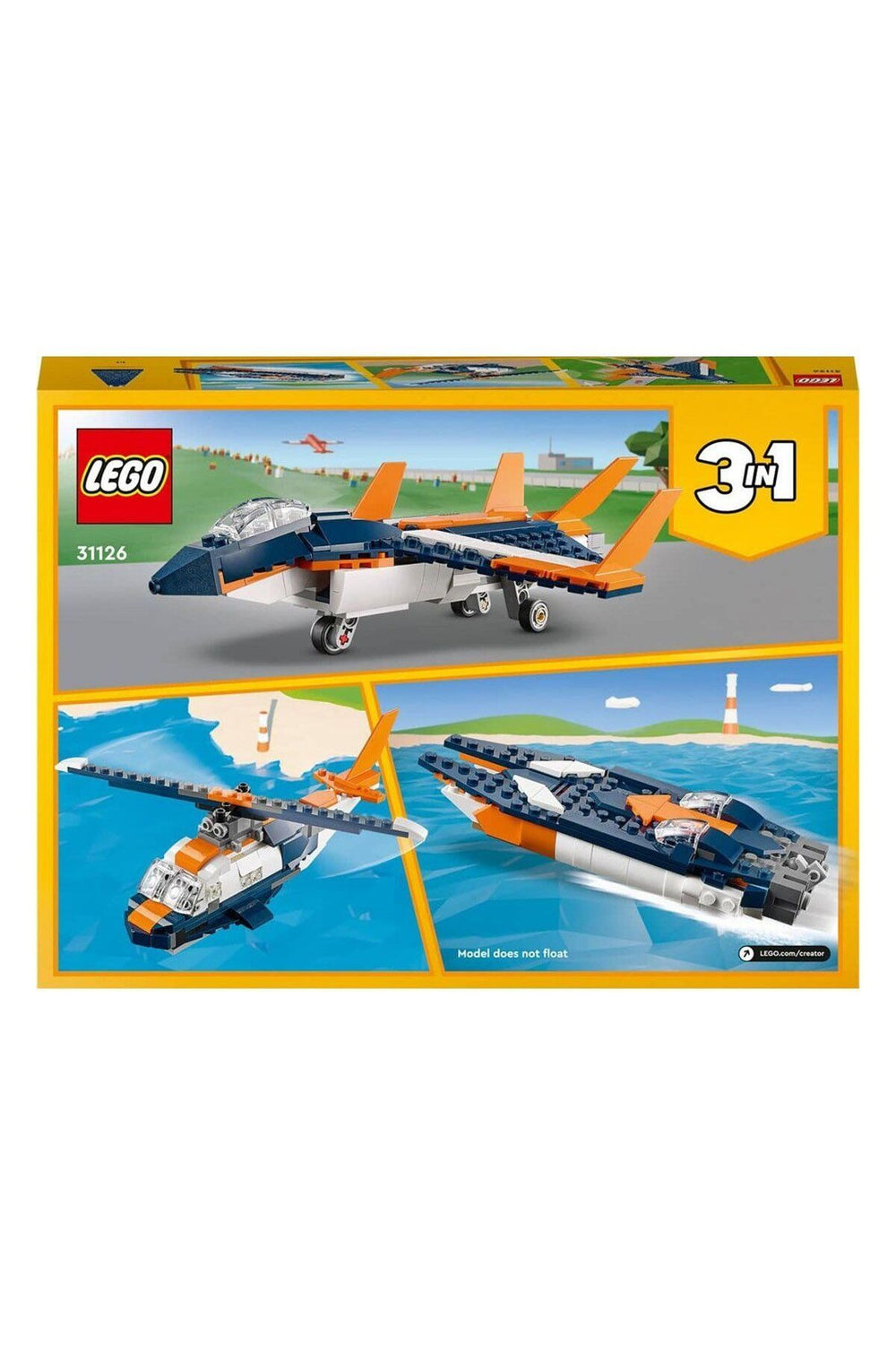 LEGO 31126 Creator Süpersonik Jet 3ü1 Arada, 210 Parça 7 Yaş