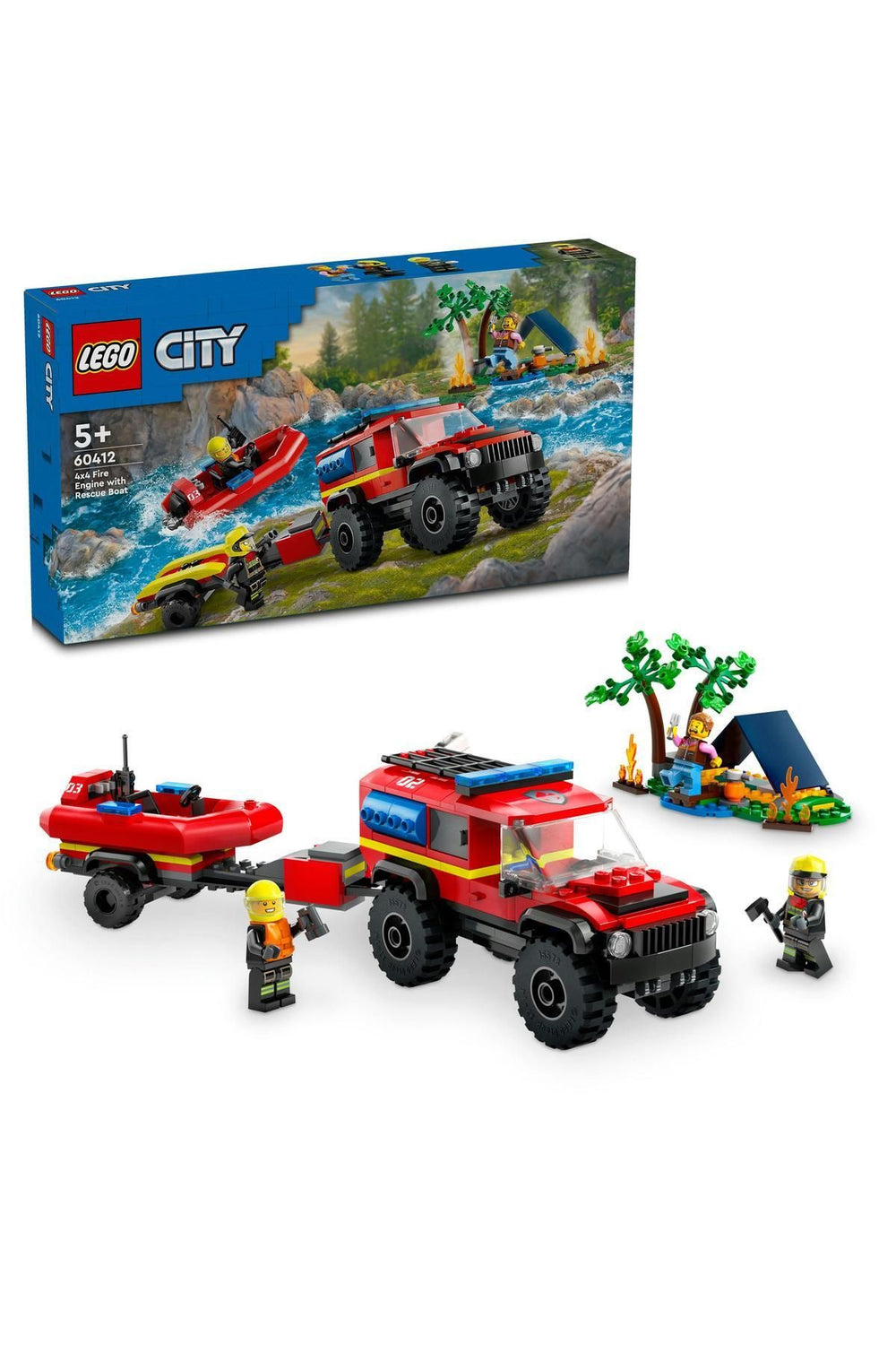 LEGO ® City 4x4 Kurtarma Botlu İtfaiye Kamyonu 60412 -  Yaratıcı Oyuncak Yapım Seti (301 Parça)