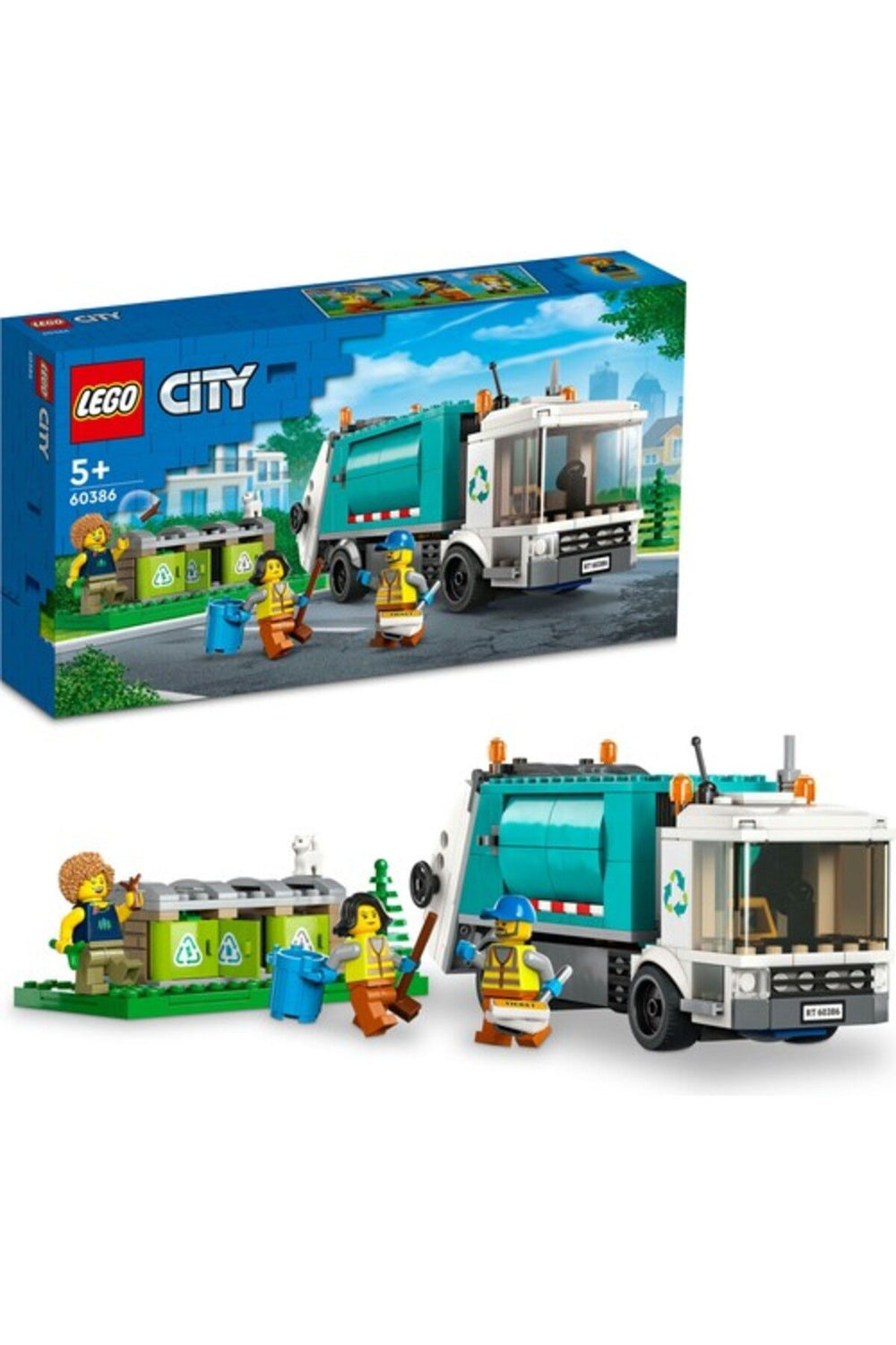 LEGO ® City Geri Dönüşüm Kamyonu 60386 - 5 Yaş ve Üzeri Çocuklar için Oyuncak Yapım Seti (261 Parça)