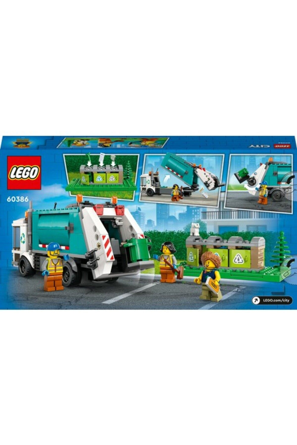 LEGO ® City Geri Dönüşüm Kamyonu 60386 - 5 Yaş ve Üzeri Çocuklar için Oyuncak Yapım Seti (261 Parça)