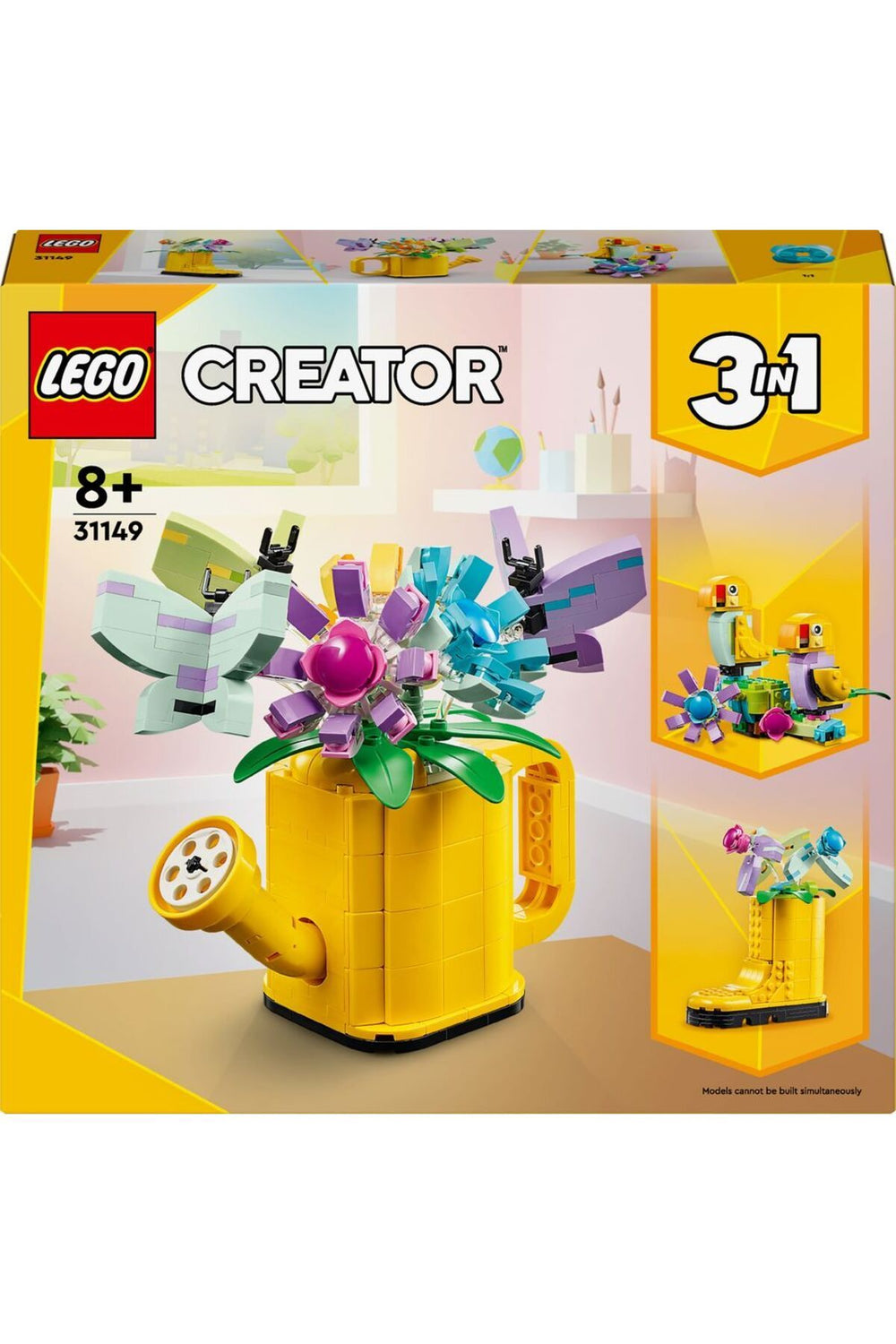 LEGO ® Creator Sulama Kabında Çiçekler 31149 -  3’ü 1 Arada Yaratıcı Oyuncak Yapım Seti (420 Parça)