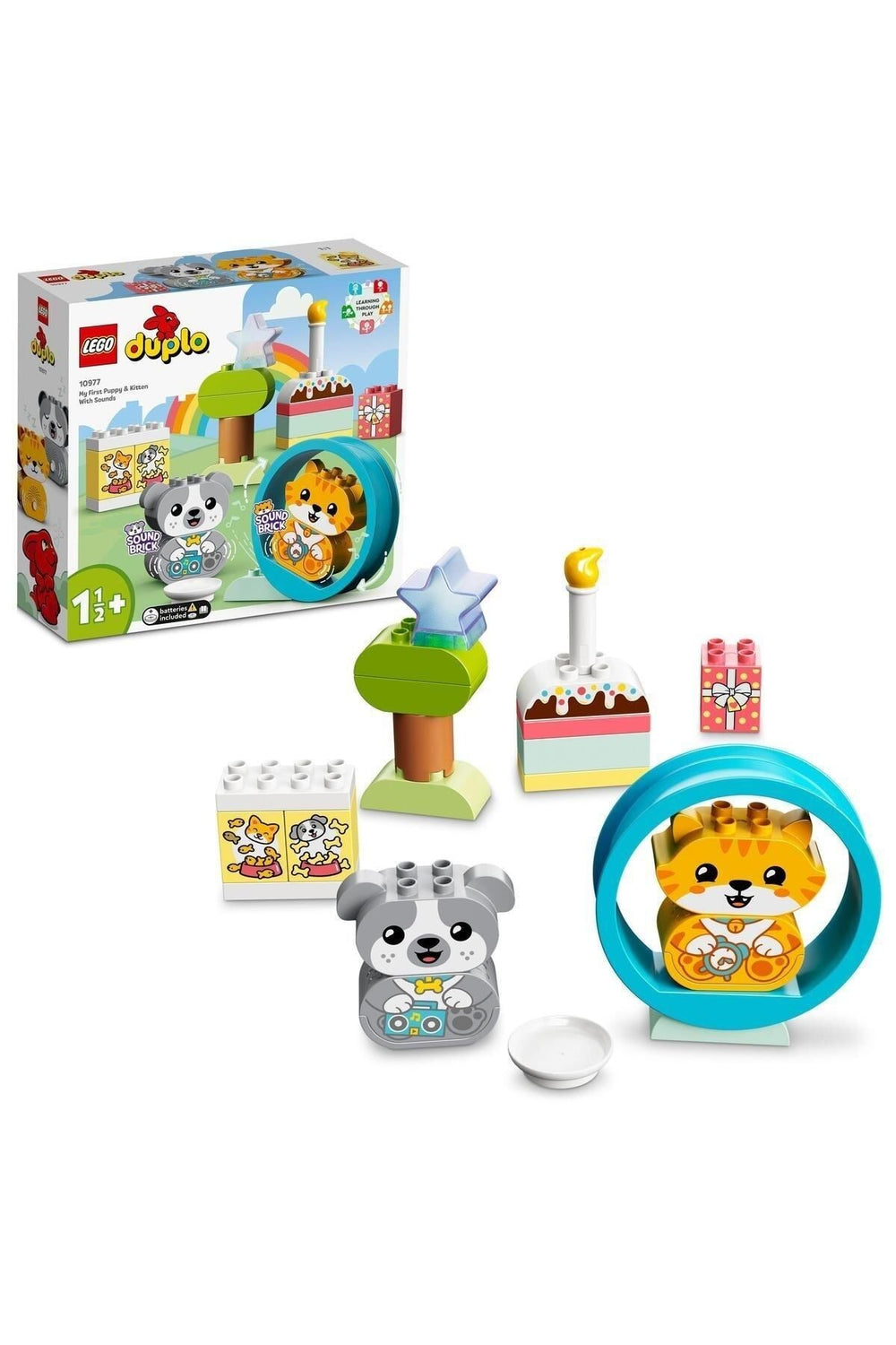 LEGO ® DUPLO® Sesli İlk Yavru Köpeğim ve Yavru Kedim 10977 -Evcil Hayvan Oyuncak Yapım Seti(22 Parça)
