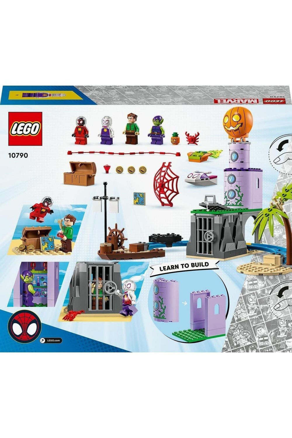 LEGO ® Marvel Spidey Ekibi Yeşil Goblin’in Deniz Fenerinde 10790 - Yaratıcı Oyuncak Seti(149 Parça)