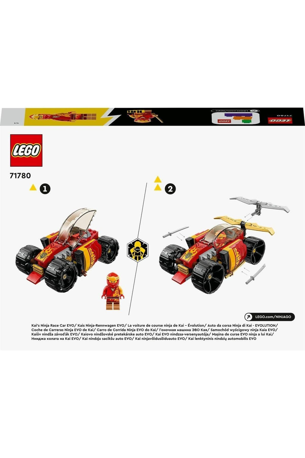 LEGO ® NINJAGO® Kai’nin Ninja Yarış Arabası EVO 71780 - 6 Yaş ve Üzeri için Yapım Seti (94 Parça)