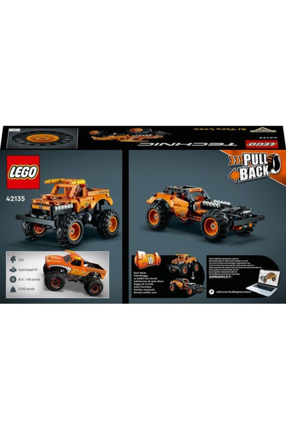 LEGO ® Technic Monster Jam™ El Toro Loco™ 42135 - Koleksiyonluk Kamyon Modeli Yapım Seti (247 Parça)